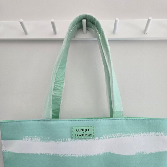 Clinique x Drawbertson Striped Tote Bag – New with Tags - Bright and Fresh - Picture 11 of 16